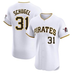 A.J. Schugel Pittsburgh Pirates Men's Elite Home Jersey - White