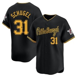 A.J. Schugel Pittsburgh Pirates Men's Limited Alternate Jersey - Black