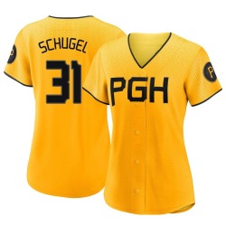 A.J. Schugel Pittsburgh Pirates Women's Authentic 2023 City Connect Jersey - Gold