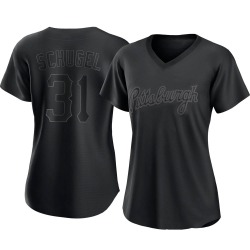 A.J. Schugel Pittsburgh Pirates Women's Authentic Pitch Fashion Jersey - Black