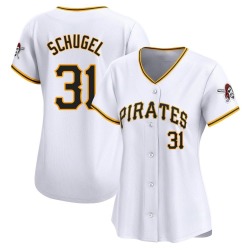 A.J. Schugel Pittsburgh Pirates Women's Limited Home Jersey - White