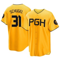 A.J. Schugel Pittsburgh Pirates Youth Replica 2023 City Connect Jersey - Gold