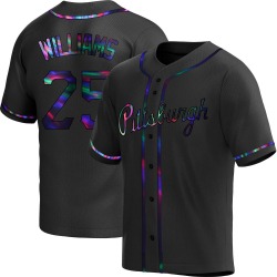 Alika Williams Pittsburgh Pirates Men's Replica Alternate Jersey - Black Holographic