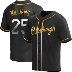 Alika Williams Pittsburgh Pirates Youth Replica Alternate Jersey - Black Golden