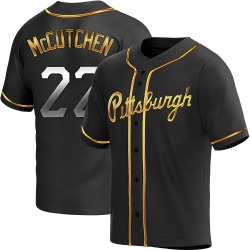 Andrew McCutchen Pittsburgh Pirates Youth Replica Alternate Jersey - Black Golden