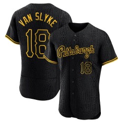 Andy Van Slyke Pittsburgh Pirates Men's Authentic Snake Skin City Jersey - Black