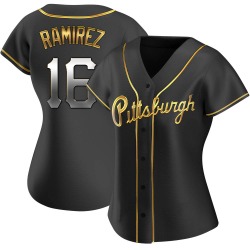 Aramis Ramirez Pittsburgh Pirates Women's Replica Alternate Jersey - Black Golden