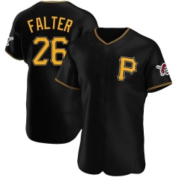 Bailey Falter Pittsburgh Pirates Men's Authentic Alternate Jersey - Black