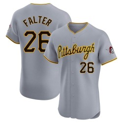 Bailey Falter Pittsburgh Pirates Men's Elite Road Jersey - Gray