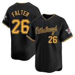 Bailey Falter Pittsburgh Pirates Men's Limited Alternate Jersey - Black