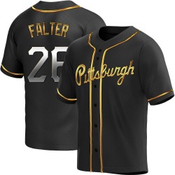 Bailey Falter Pittsburgh Pirates Men's Replica Alternate Jersey - Black Golden