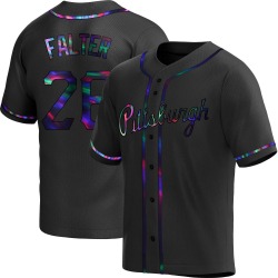 Bailey Falter Pittsburgh Pirates Men's Replica Alternate Jersey - Black Holographic