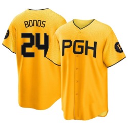 Barry Bonds Pittsburgh Pirates Youth Replica 2023 City Connect Jersey - Gold