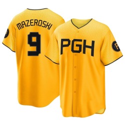 Bill Mazeroski Pittsburgh Pirates Men's Replica 2023 City Connect Jersey - Gold