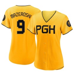 Bill Mazeroski Pittsburgh Pirates Women's Authentic 2023 City Connect Jersey - Gold