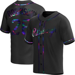 Bill Robinson Pittsburgh Pirates Men's Replica Alternate Jersey - Black Holographic