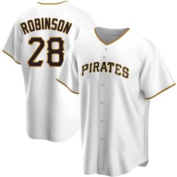 Bill Robinson Pittsburgh Pirates Men's Replica Home Jersey - White