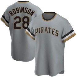 Bill Robinson Pittsburgh Pirates Men's Replica Road Cooperstown Collection Jersey - Gray