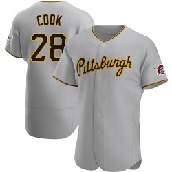 Billy Cook Pittsburgh Pirates Men's Authentic Road Jersey - Gray