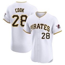 Billy Cook Pittsburgh Pirates Men's Elite Home Jersey - White