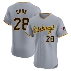 Billy Cook Pittsburgh Pirates Men's Elite Road Jersey - Gray