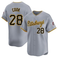 Billy Cook Pittsburgh Pirates Men's Limited Away Jersey - Gray