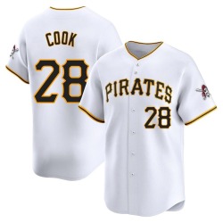 Billy Cook Pittsburgh Pirates Men's Limited Home Jersey - White