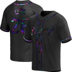 Billy Cook Pittsburgh Pirates Men's Replica Alternate Jersey - Black Holographic