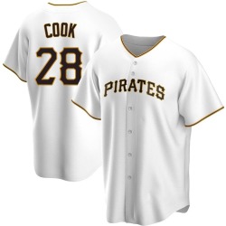 Billy Cook Pittsburgh Pirates Men's Replica Home Jersey - White