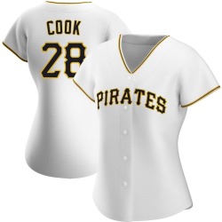 Billy Cook Pittsburgh Pirates Women's Authentic Home Jersey - White