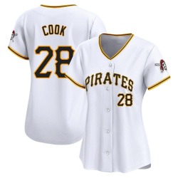 Billy Cook Pittsburgh Pirates Women's Limited Home Jersey - White