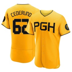 Blake Cederlind Pittsburgh Pirates Men's Authentic 2023 City Connect Jersey - Gold