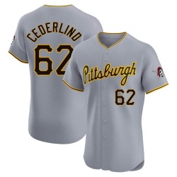 Blake Cederlind Pittsburgh Pirates Men's Elite Road Jersey - Gray