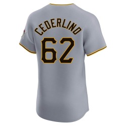 Blake Cederlind Pittsburgh Pirates Men's Elite Road Jersey - Gray