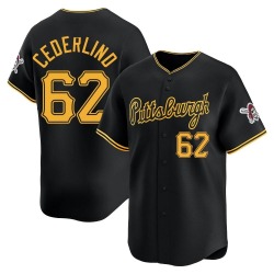 Blake Cederlind Pittsburgh Pirates Men's Limited Alternate Jersey - Black