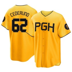 Blake Cederlind Pittsburgh Pirates Men's Replica 2023 City Connect Jersey - Gold