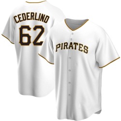 Blake Cederlind Pittsburgh Pirates Men's Replica Home Jersey - White