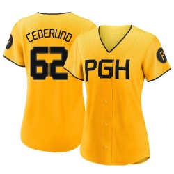 Blake Cederlind Pittsburgh Pirates Women's Authentic 2023 City Connect Jersey - Gold