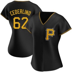 Blake Cederlind Pittsburgh Pirates Women's Authentic Alternate Jersey - Black