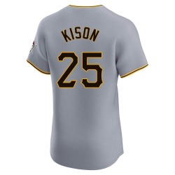 Bruce Kison Pittsburgh Pirates Men's Elite Road Jersey - Gray