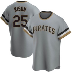 Bruce Kison Pittsburgh Pirates Men's Replica Road Cooperstown Collection Jersey - Gray