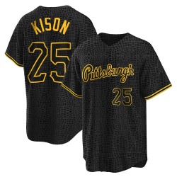 Bruce Kison Pittsburgh Pirates Men's Replica Snake Skin City Jersey - Black