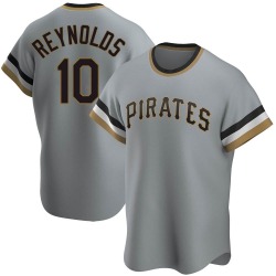 Bryan Reynolds Pittsburgh Pirates Men's Replica Road Cooperstown Collection Jersey - Gray