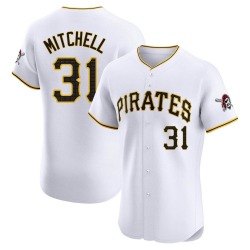 Cal Mitchell Pittsburgh Pirates Men's Elite Home Jersey - White