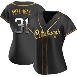 Cal Mitchell Pittsburgh Pirates Women's Replica Alternate Jersey - Black Golden