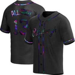 Cameron Alldred Pittsburgh Pirates Men's Replica Alternate Jersey - Black Holographic