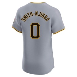 Canaan Smith-Njigba Pittsburgh Pirates Men's Elite Road Jersey - Gray