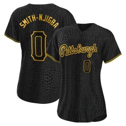 Canaan Smith-Njigba Pittsburgh Pirates Women's Authentic Snake Skin City Jersey - Black