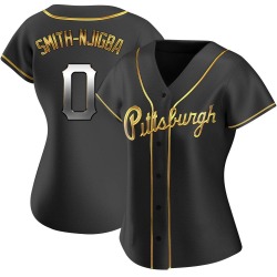 Canaan Smith-Njigba Pittsburgh Pirates Women's Replica Alternate Jersey - Black Golden