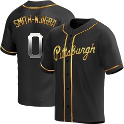 Canaan Smith-Njigba Pittsburgh Pirates Youth Replica Alternate Jersey - Black Golden